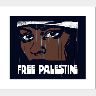 Free Palestine / Retro Style Design Posters and Art